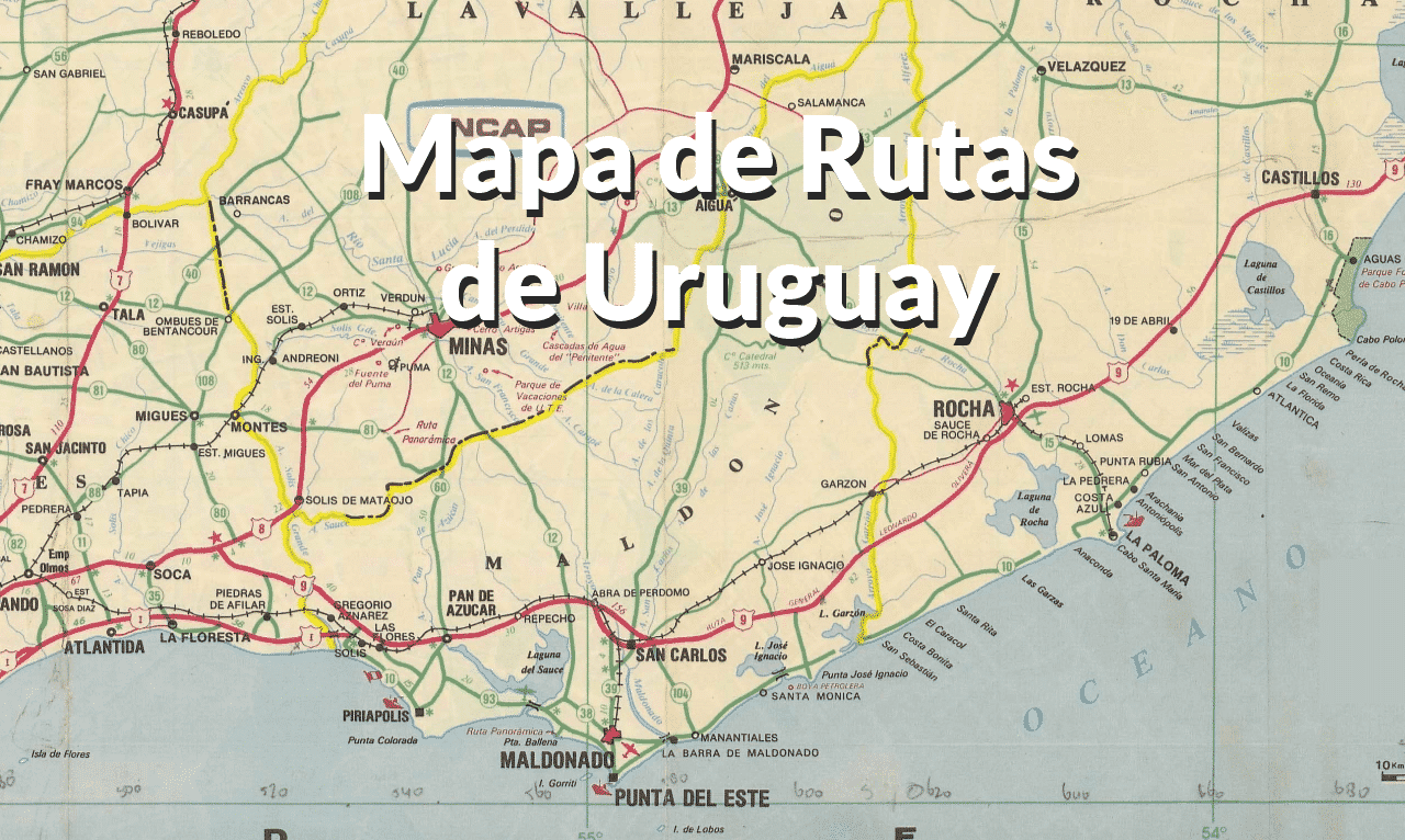Mapa de Rutas Uruguay | Imposible perderse ahora!