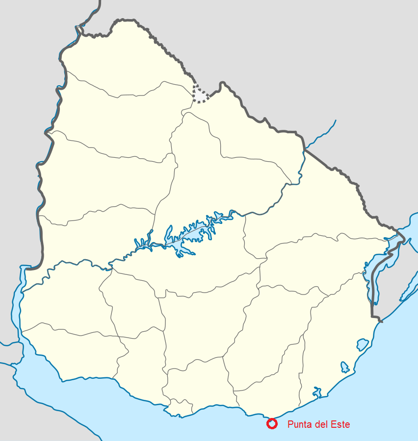Ubicación Punta del Este Mapa Uruguay